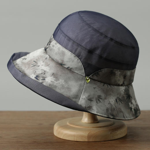 雀说 桑蚕丝防晒帽女夏季真丝透气逛街出游遮阳帽DUJ-9590 商品图6