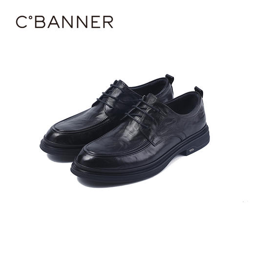 4楼千百度2025秋季轻韧牛皮革鞋面百搭经典男鞋A25462301 商品图4