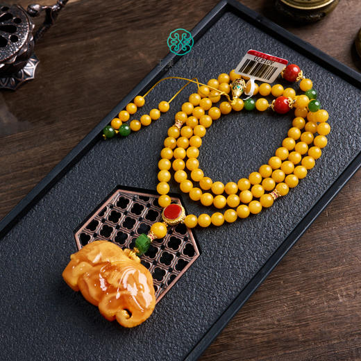 D蜜蜡项链-大象项链约6mm#2E001 商品图0