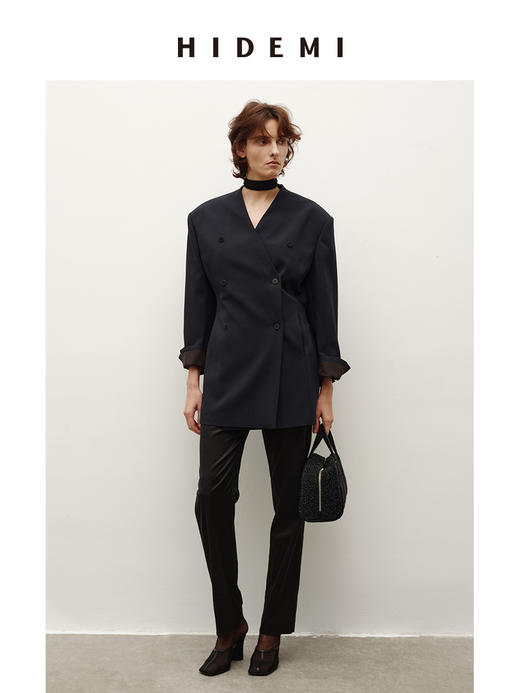 HIDEMI 进口天丝聚氨酯缎面超显瘦烟管裤神裤 商品图7