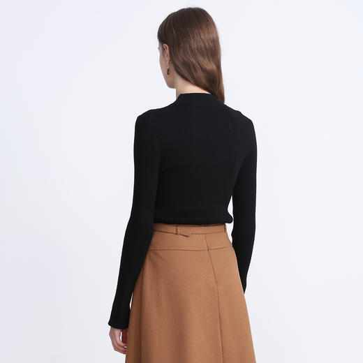 EITIE爱特爱秋季新款舒适半高领百搭打底基础针织衫7501206 商品图12