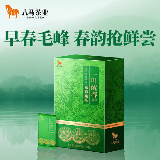 【2026年春茶】八马茶业 | 一叶醒春贵州高山绿茶早春毛峰60g 商品图1