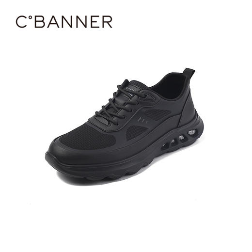 4楼千百度2025秋季商务休闲鞋牛皮革脚垫通勤会议通用男鞋A25411233 商品图0