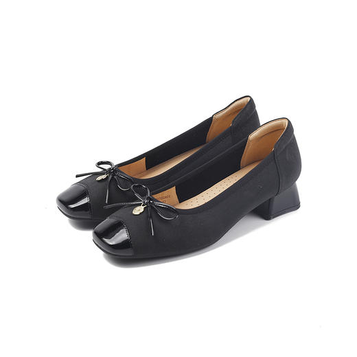 2楼伊伴2025年秋季法式优雅稳固方根Q弹厚乳胶垫脚时装单鞋B25420702 商品图5