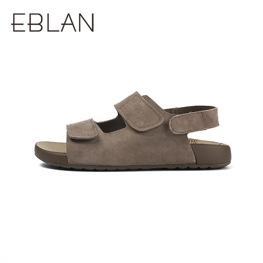 2楼伊伴2025年夏季牛绒鞋面橡胶底凉鞋B25370601 商品图1