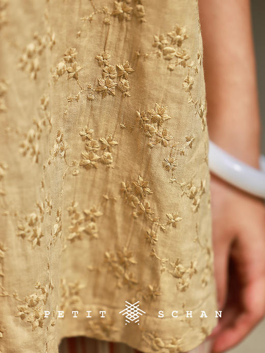 PETIT SCHAN小闪 CLO#872 Gathering Fragrance 拾香记 一千零一夜系列纯棉绣花无袖背心 商品图4