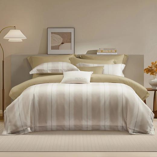 水星家纺北欧风60支长绒棉数码印花四件套简约透气抑菌套件严选 商品图6