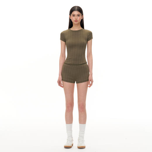 Ariseism 美式复古短袖+短裤女两件套套装女夏季新款 商品图3