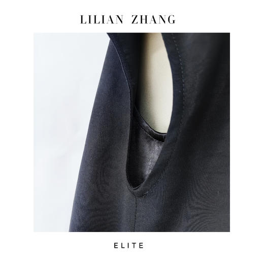 E“定制”——静奢风——随性自然——老钱风V领假两件式叠层裙 2501019 商品图3