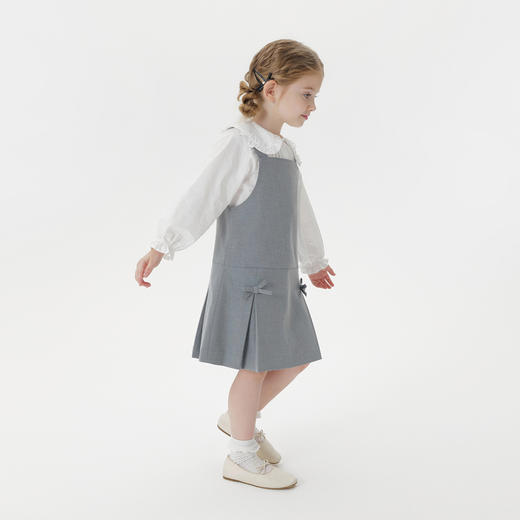 马克珍妮女童立体蝴蝶结学院背带裙2025年秋装新款551656 商品图3