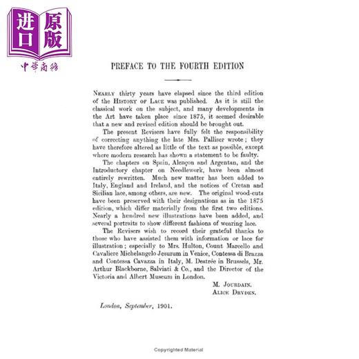 预售 【中商原版】History of Lace 进口艺术 蕾丝的历史 商品图2