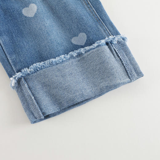 马克珍妮女童时尚卷边爱心直筒裤2025年秋装新款551527 商品图4