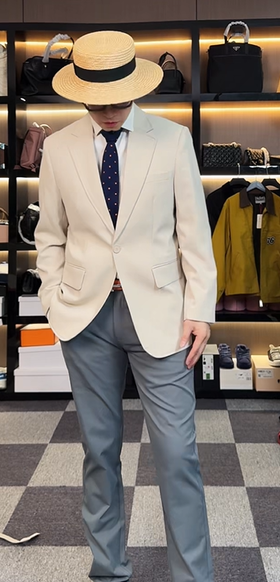 纯色简约休闲西装外套