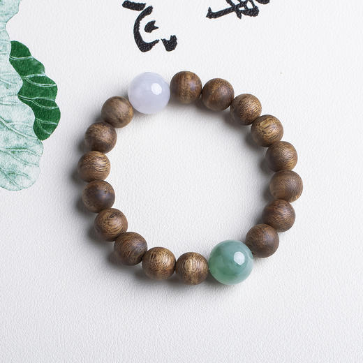 xy0483沉香+翡翠大手串 商品图1