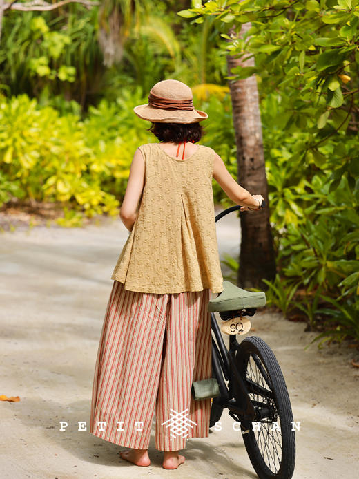 PETIT SCHAN小闪 CLO#872 Gathering Fragrance 拾香记 一千零一夜系列纯棉绣花无袖背心 商品图5