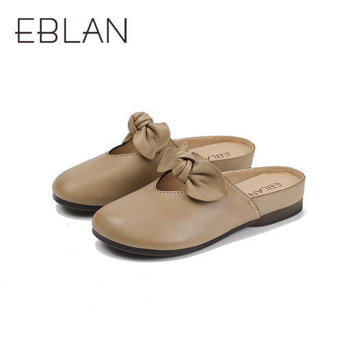 2楼伊伴2025年夏季懒人勃肯拖减龄蝴蝶结凉鞋B25286208 商品图4
