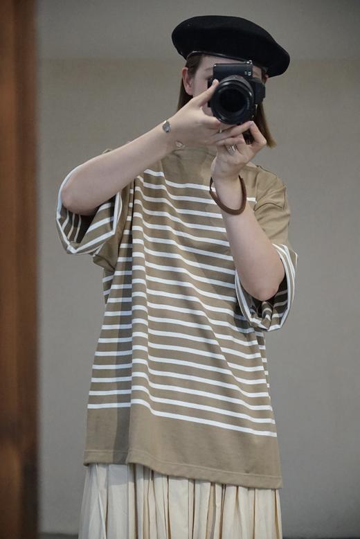 OUTIL经典多色短袖条纹T恤 商品图4