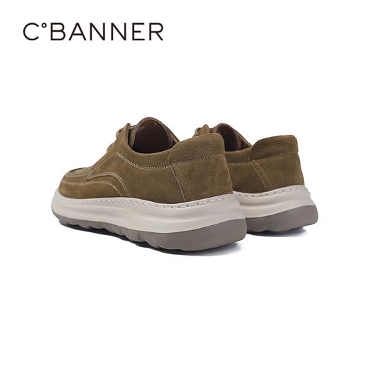 4楼千百度2025轻韧牛皮高弹大底懒人休闲男鞋A25410923 商品图3