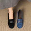 【预售5天】真皮圆头低跟乐福鞋女新款英伦软底舒适单鞋百搭平底鞋小皮鞋AJ&AJ9989 商品缩略图1