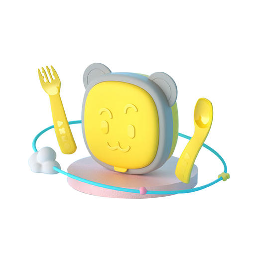 *【octoto奥克兔兔】迷你硅胶餐盒宝宝餐具儿童外出辅食碗婴儿便携饭盒 商品图9