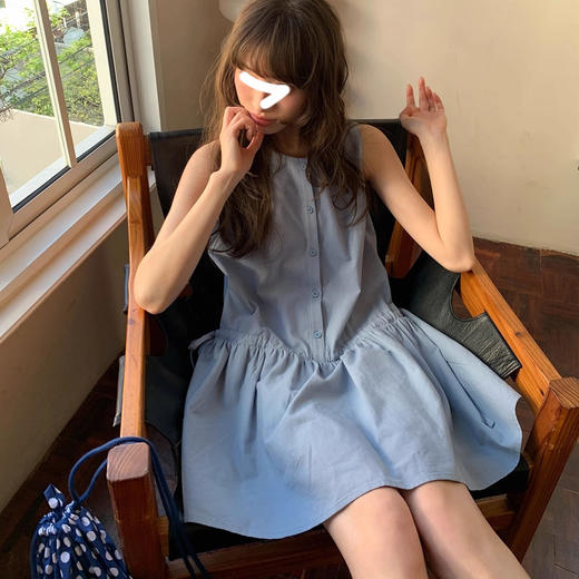 裁缝学苑AH42圆领抽绳腰背心短裙纸样女装无袖连衣裙样板图纸 商品图2