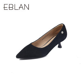 2楼伊伴2025秋季极简素面高跟鞋舒适高度单鞋B25469201