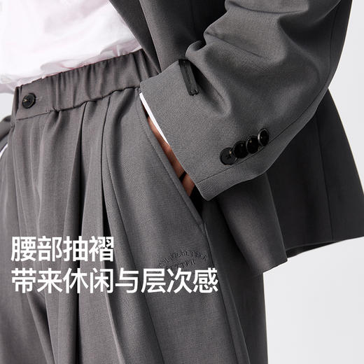 NPC潮牌老钱风刺绣落肩廓形西服西裤套装男随性金属扣NP4CJR08 商品图3