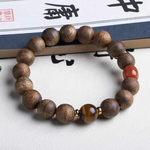 xy0484沉香+南红虎睛石手串 商品图4