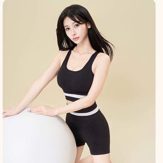 【酷辣性感风❗运动内衣套装】吸湿排汗透气不闷热，穿着体验无痕压迫感，挺背束胸/工字美背，收拢副乳不卷边，一体式胸垫无钢圈，运动跑步瑜伽舞蹈修身短款套装L 商品图3