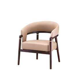 【新中式-休闲椅KD-Y-T5406】黑檀/皮/客厅/卧房/休闲沙发/休闲椅