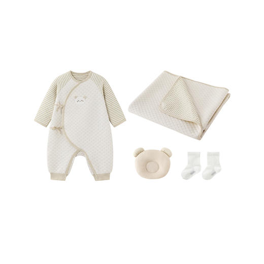 【商场同款】英氏新生儿宝宝满月出生礼物初生套装婴儿礼盒4件套 商品图4