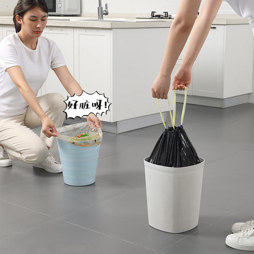 【批发】美丽雅抽绳垃圾袋加厚承重8KG 100个/卷 商品图4