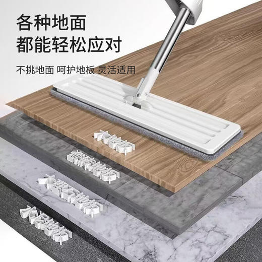 美穗吉家(mihooce)免手洗平板拖把吸水墩布懒人拖地干湿两用擦地拖把 白色 商品图1
