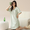 丁摩 睡裙女夏款莫代尔短袖V领可外穿家居服夏天薄款女士睡裙5ZF-22565 商品缩略图6