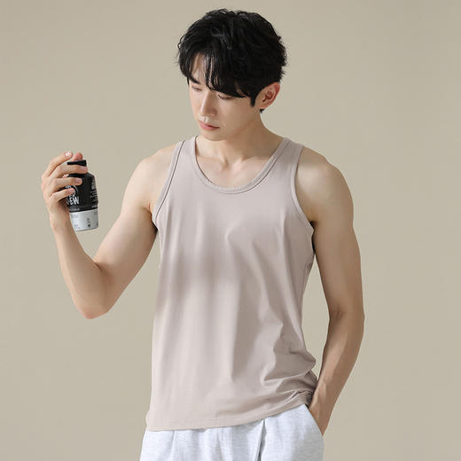 丁摩 背心男士【纯棉】夏季薄款工字背心男内穿打底夏天凉感老头衫背心 5ZF- 11001 商品图8