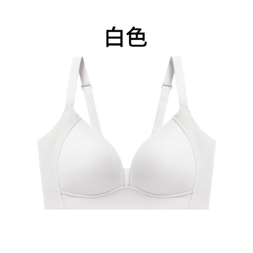 丁摩 真丝光面无钢圈文胸薄款微聚拢收副乳大胸显小桑蚕丝内衣S202 商品图7