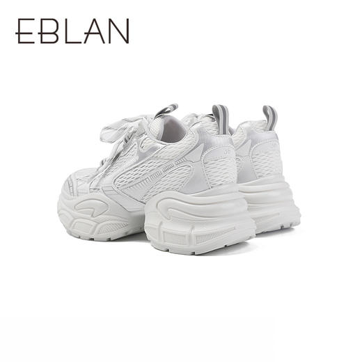 2楼伊伴2025夏季耐磨耐穿简约老爹鞋百搭基础款网纱运动鞋B25318212 商品图3