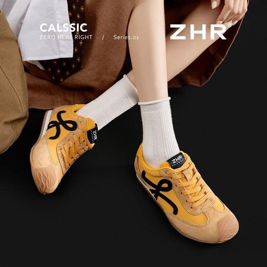 ZHR则则头层猪皮透气软底阿甘鞋女春秋款多巴胺德训鞋百搭休闲鞋 商品图3