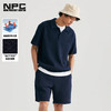 NPC潮牌胸口字母刺绣【华夫格】polo领运动套装男舒适透气NP55TP70 商品缩略图0