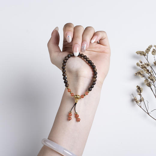 xy0489沉香+南红国风手持手串 商品图7