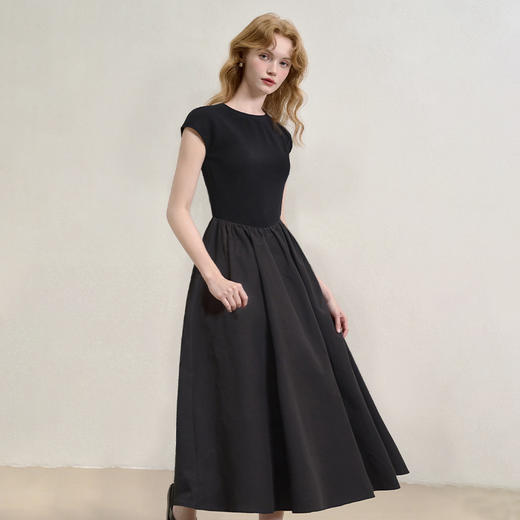 简约气质拼接大伞摆弹力针织背心裙女夏季连衣裙V0650255 商品图4