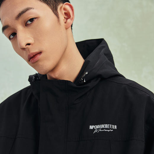 NPC潮牌厚实挺括柔软连帽户外立领夹克外套男潮流NP41TJ18 商品图3