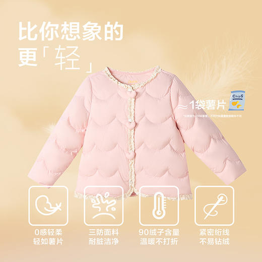 笛莎Deesha 童装女童羽绒服2025冬新款女童轻薄羽绒服 商品图3