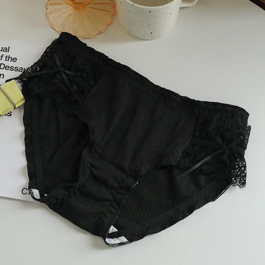 【3条装更划算】蝴蝶结无痕纯棉少女内裤  日系蕾丝蝴蝶结内裤✨低腰冰丝触感，性感无痕更贴心！快来解锁你的甜美魅力吧💕 商品图5