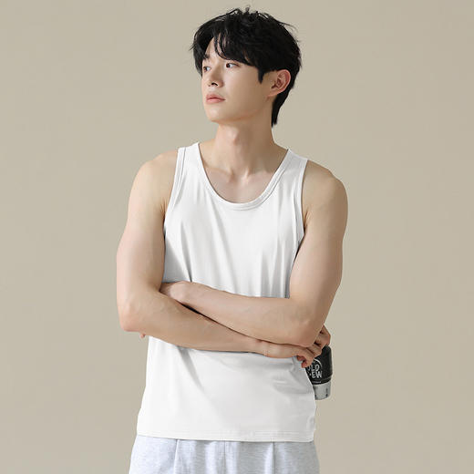 丁摩 背心男士【纯棉】夏季薄款工字背心男内穿打底夏天凉感老头衫背心 5ZF- 11001 商品图5