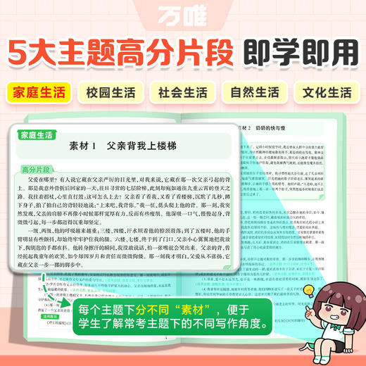 2026万唯中考真题满分作文初中生分类素材大全人教版初一初二初三语文速用模板七八九年级名校优秀高分范文精选万维教育官方旗舰店 商品图5