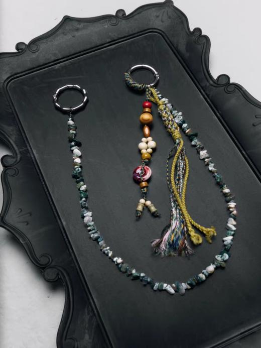 共和GongheRepub/GH24034/串珠编织绳玉碎石裤链 钥匙扣挂坠腰链 商品图0