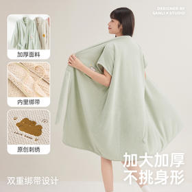 三利浴袍5A抗菌女吸水速干可穿浴巾加厚浴裙睡袍式浴衣新款四季通用