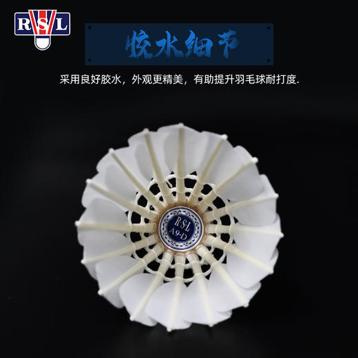 RSL亚狮龙羽毛球A9-D鹅毛球比赛用球 RSL-A9D飞行稳定12只装 商品图3