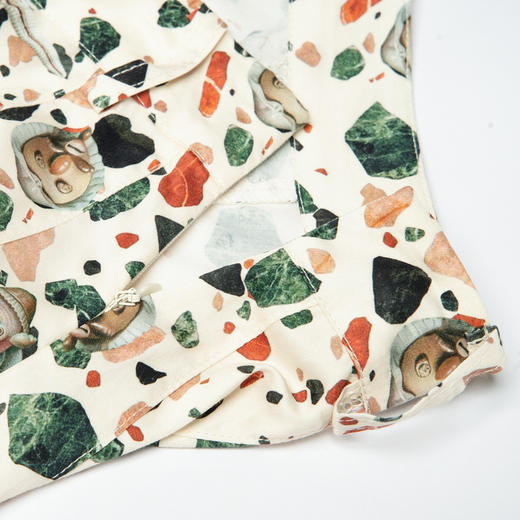 谜底花色半身裙2025秋季新款复古风修身印花百褶中长裙257MB7821 商品图3